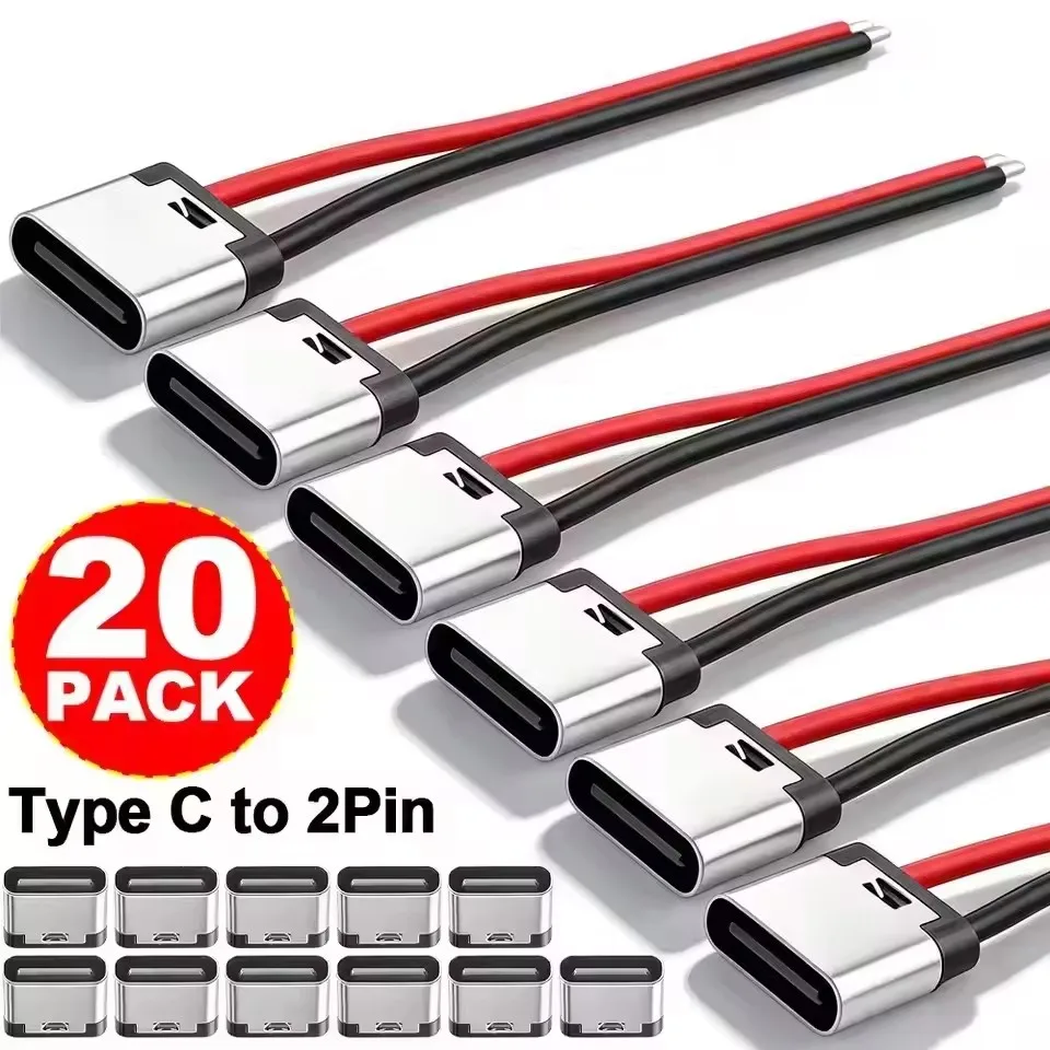 Usb Hub - 5-20PCS Cabo de Extensão USB-C Tipo-C