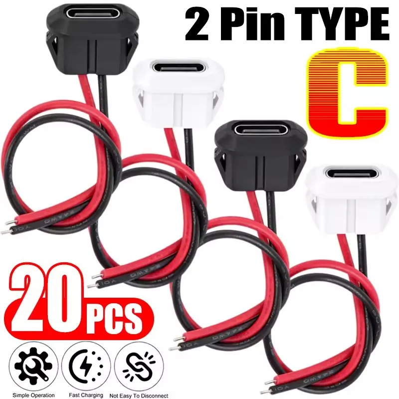 Usb C Hub - Conector USB Tipo-C Fêmea 2P, Conector
