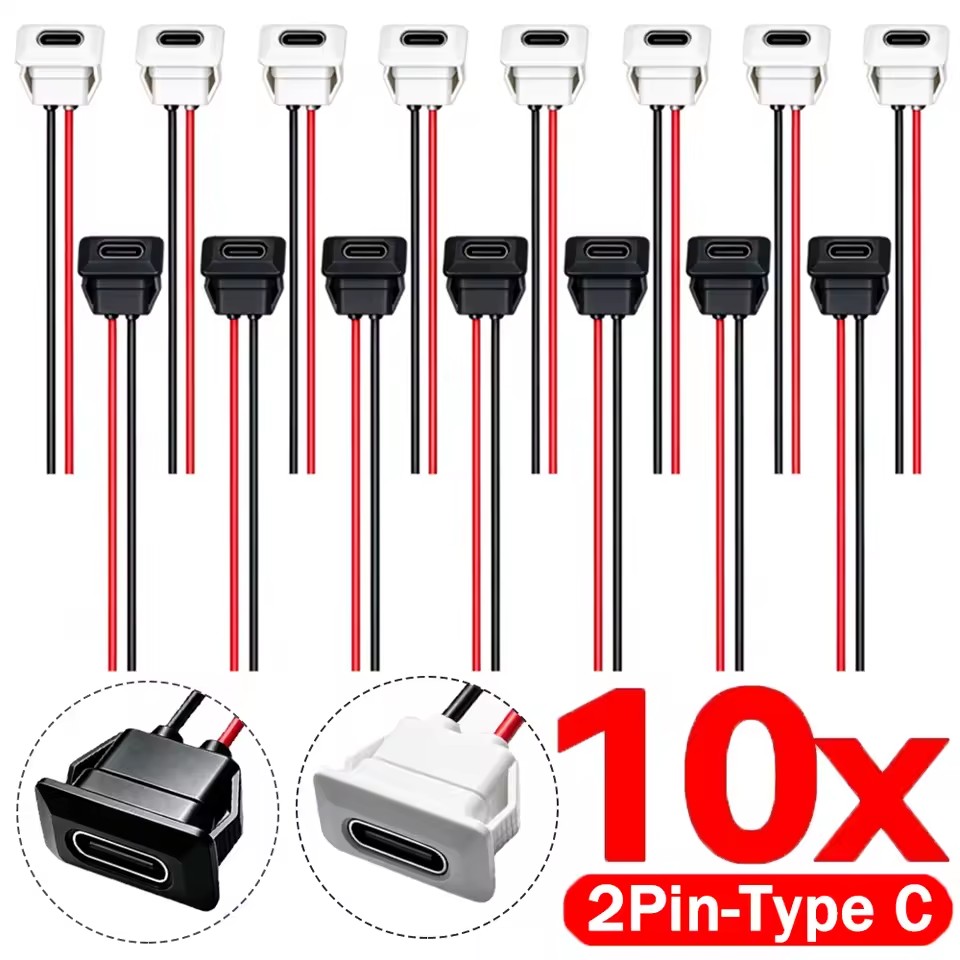 Usb C Hub - Conector fêmea tipo C, à prova