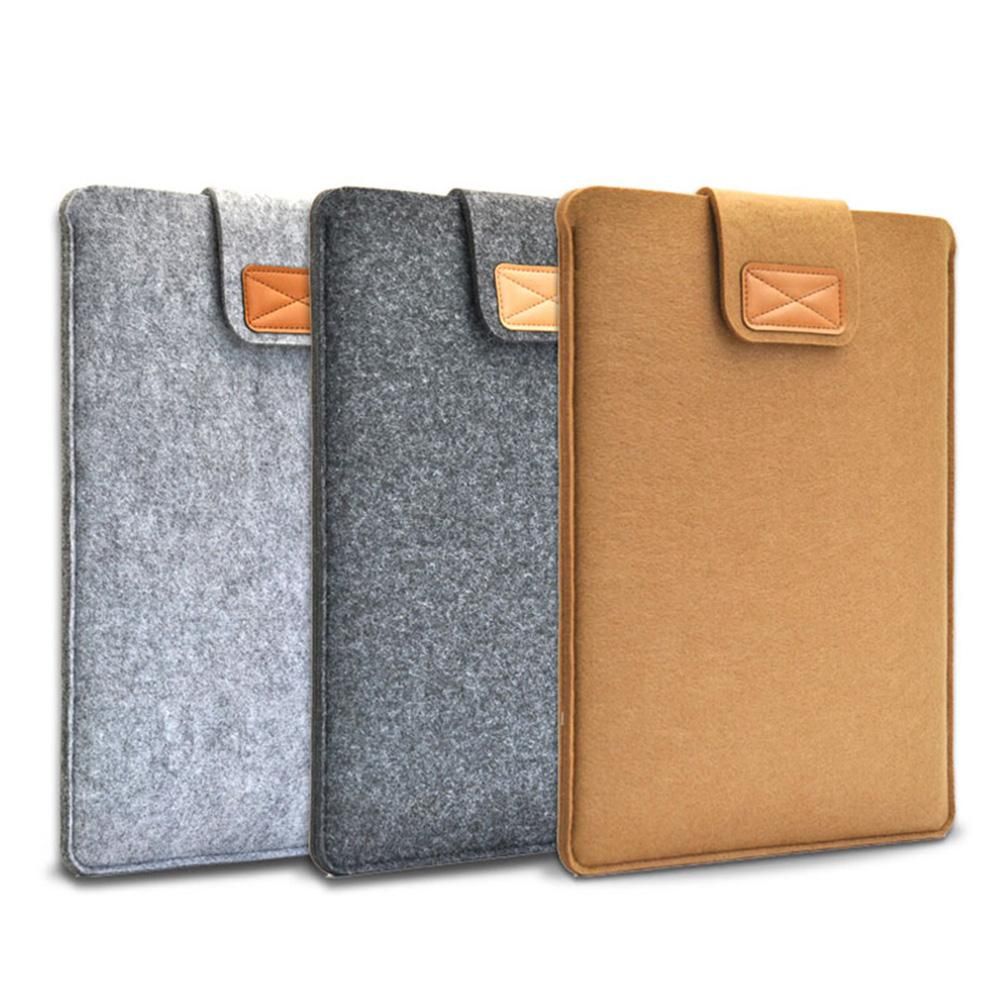 Laptop Sleeve - Bolsa profissional de feltro de lã,