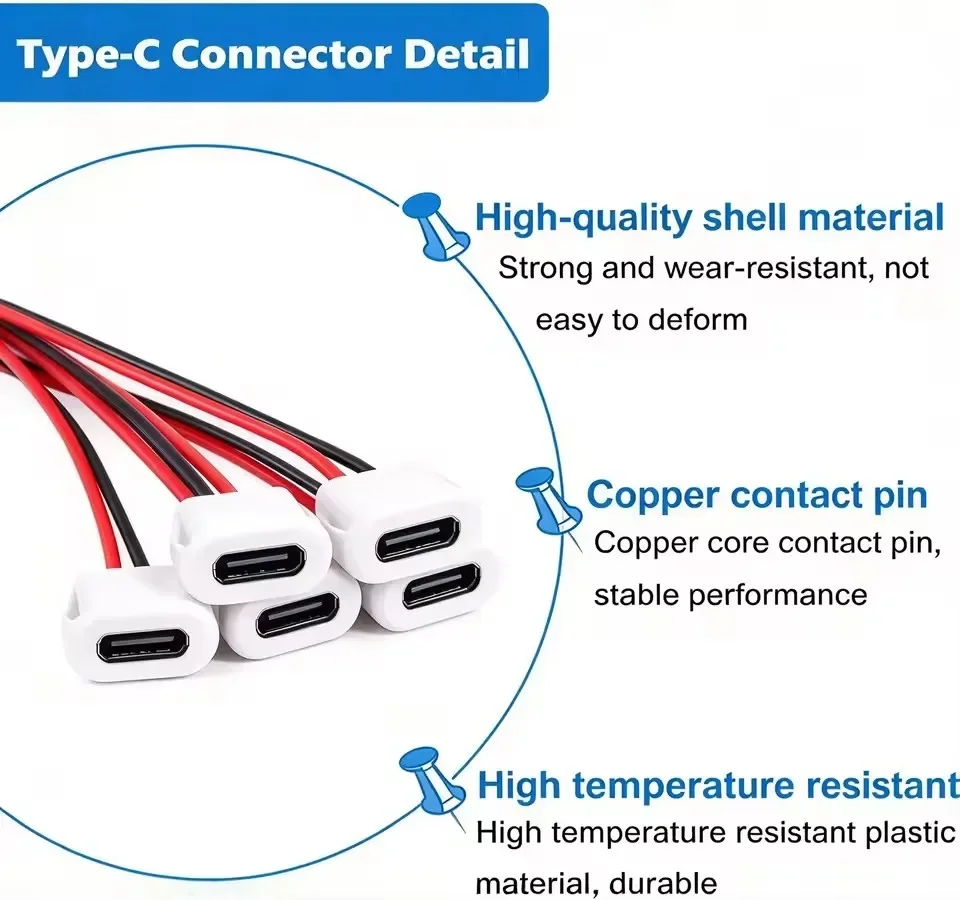 Conector USB Tipo-C Fêmea 2P,  - Usb C Hub avaliação e preço