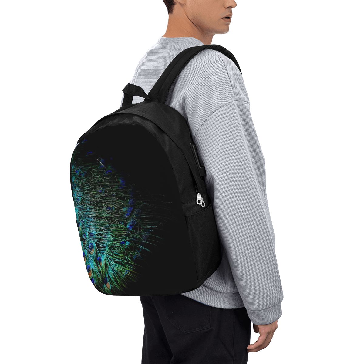 Mochila com penas de pavão em  - Laptop Bag avaliação e preço
