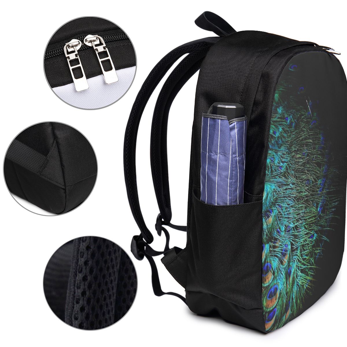 Mochila com penas de pavão em  - Laptop Bag avaliação e preço