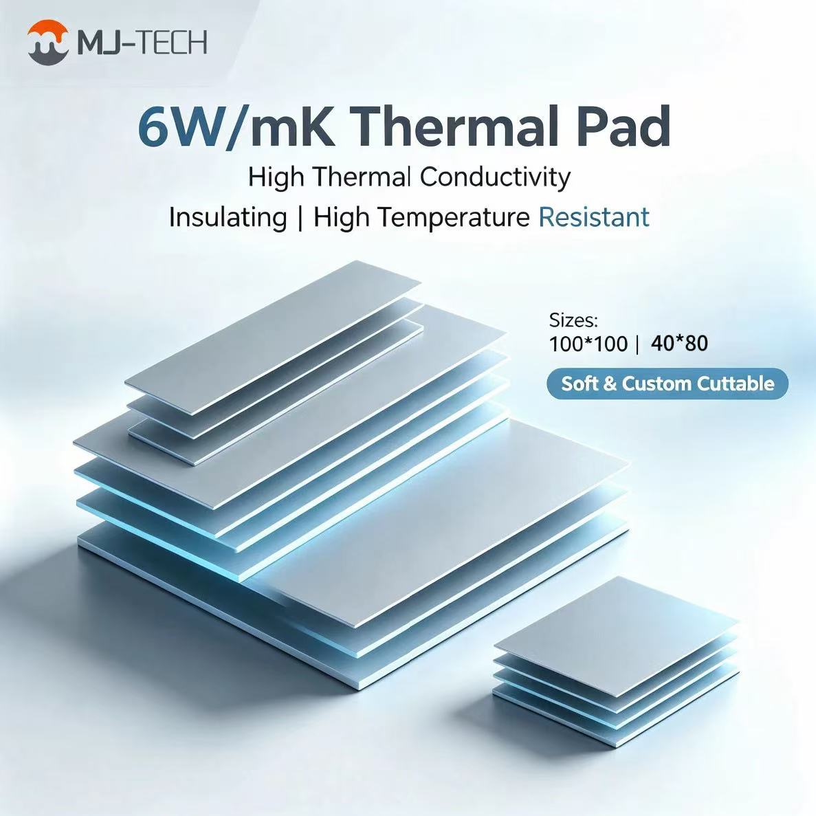 MJ-TECH 6W/mK Almofada Térmica - Laptop Cooling Pad avaliação e preço